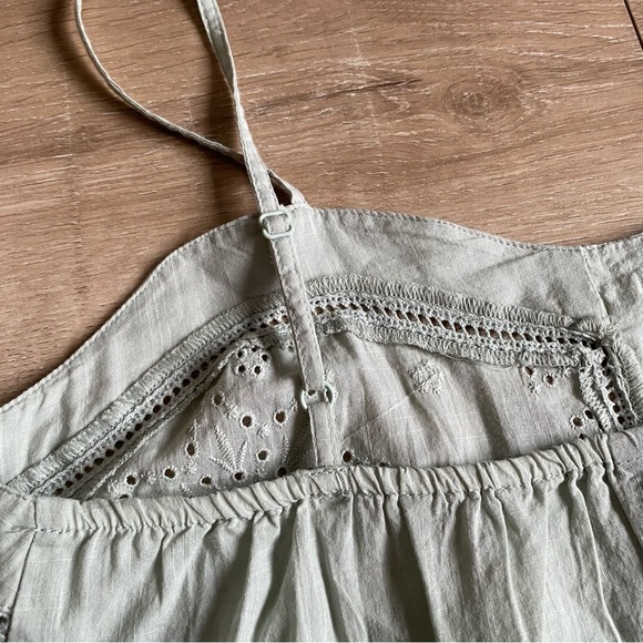 Edition tank top eyelet lace floral detailing ruffle hem 100 % cotton boho - Picture 4 of 7